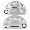 CENPEK 2 Pieces Makeup Mixing Palette Stainless Steel Morphe Palette