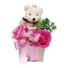 Q-FLA 799662 Soap Flower Bath Salt, Bear, Arrangement, Rose, Beauty,