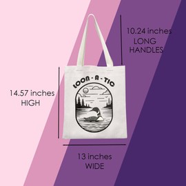 Funny Loon Gift Loon Bird Tote Bag Bird Watcher Gift Loon Lover Gift Minnesota Loon Gift Wildlife Gift (Tic Tote CA)
