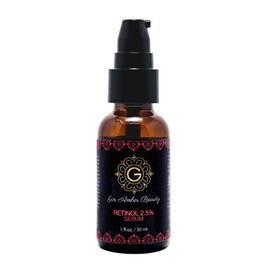 Gin Amber Beauty - Retinol 2.5% Serum - Anti-aging Serum | Brighthening, Plant Based Retinol Serum (1 fl oz - 30 ml)