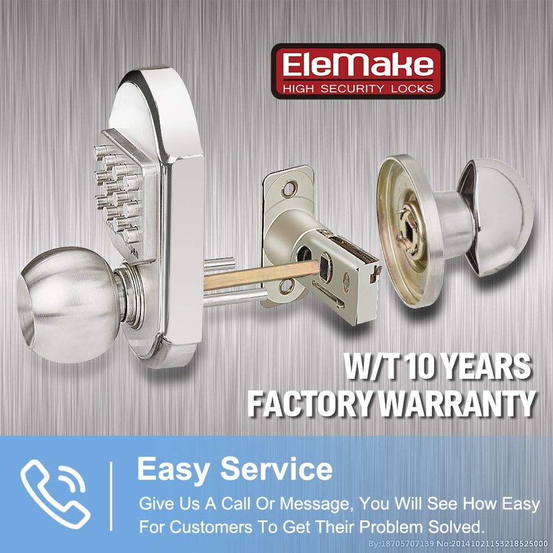 MegaFlint Keyless Entry Keypad Deadbolt Door Lock 304 Stainless Steel