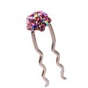 Small Decorative Hair Stick Flower Cluster Rhinestone Crystal Hair Bun