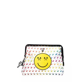 Victoria's Secret VICTORIAS SECRET PINK SMILEY BEAUTY POUCH COSMETIC BEAUTY TRAVEL BAG CASE NWT