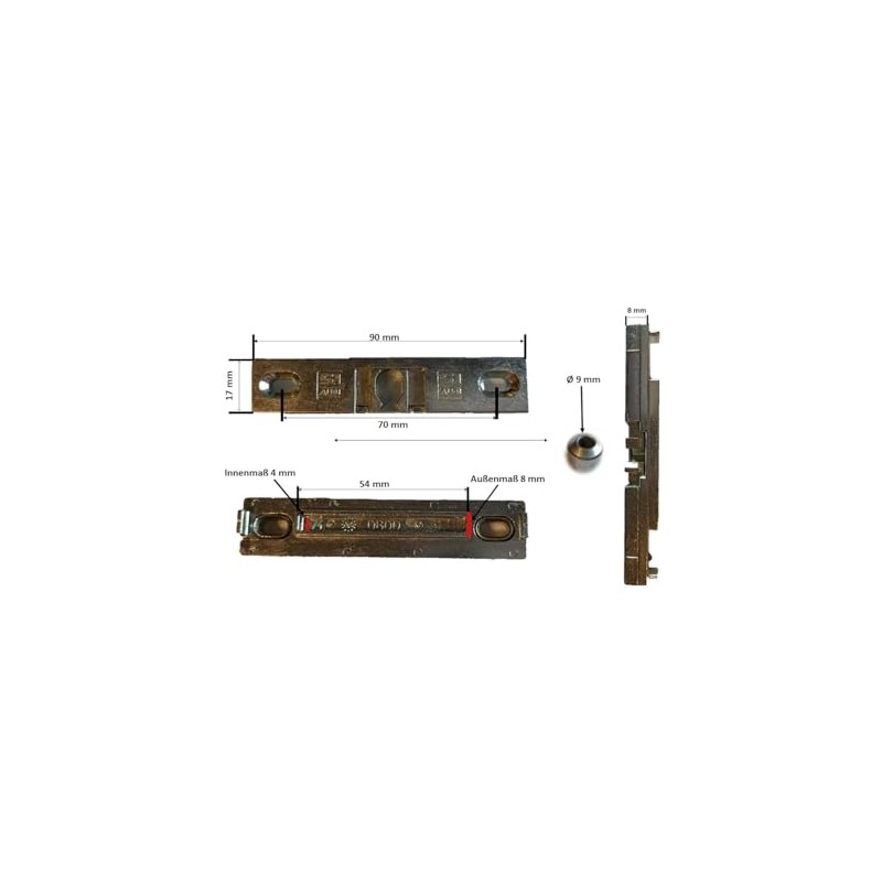 SIEGENIA Balcony Door Handle Aluminium White Door Catch 0800 Euronut