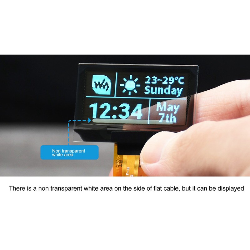 1.51 Inch Screen Module Kit SPI I2C Interface Transparent Blue