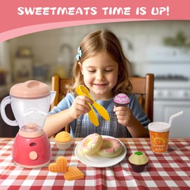 ALETYBOX Kitchen Toys, Toy Juicer Set, Pretend Play Kitchen Appliances Toy Set with Accessories, Boys & Girls Gift Ages 3 4 5 Year Old