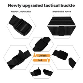 Lovarma Travel Money Belt Secret Compartment Money Hideaway for Business Trip Jogging Outdoor Working Cashsafe Anti-Theft Wallet Non-Metal Buckle Gift for Fathers Dad Men Boyfriend, Black, Medium