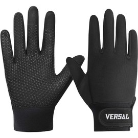 VERSAL Winter Warm Gloves, Touchscreen Windproof Thermal Gloves for Men Women, Non-Slip Water-Resistant Fleece Lined Cycling Gloves MTB Running Gloves for Men Women Driving Hiking Skiing (VTG-390, M)