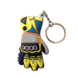 Miniblings Motorcycle Glove Keyring Motorcycle Glove Bike Motocross Original Fashion Jewellery I Pendant Key Ring Lanyard Keyring, multicoloured