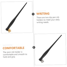 TEHAUX 6pcs Oblique Calligraphy Dip Pen Holders Ergonomic Design for Comfortable Writing Includes Replacement Holders for Art and School Use