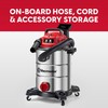Vacmaster VOC812SF 1101 8-Gallon Premium Stainless Steel Wet/Dry Vacuum, Red