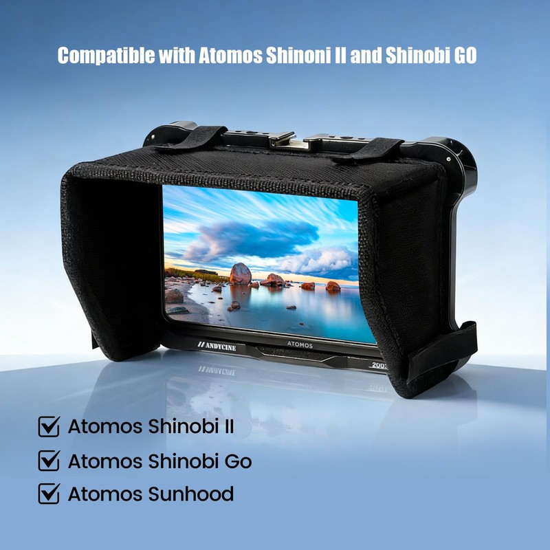 ANDYCINE Monitor Cage for Shinobi II, Shinobi GO with Foldable