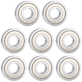 JEYORZY Pack of 8 608zz Ball Bearings, Metal Double Shielded Miniature Deep Groove Ball Bearings, for ABEC Bearings, Can Be Used for Skateboarding or Inline Skates etc (8 x 22 x 7) mm