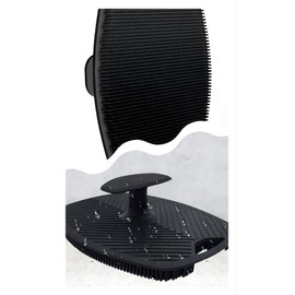 RQzaufania Körperschrubber aus Silikon, Sanftes Peeling und Massage für Alle Hauttypen, Handbrausen-Badebürste für den Körper (Schwarz)