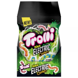 Trolli Electric Sour Crawlers Peg 4.25 oz (Pack of 12)