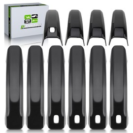 partszen Door Handle Cover Fits Gloss Black for GMC Sierra 1500 2500HD 3500HD Sierra 1500 Limited 2019-2023
