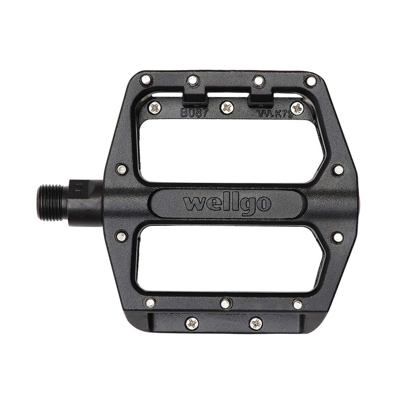 Wellgo: B087U 9/16" Alloy Platform BMX/ATB Pedal-BLACK -9/16" 9/16"