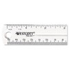 Westcott Shatter-Resistant Plastic Ruler, 6 Inch Length, Transparent (45016)