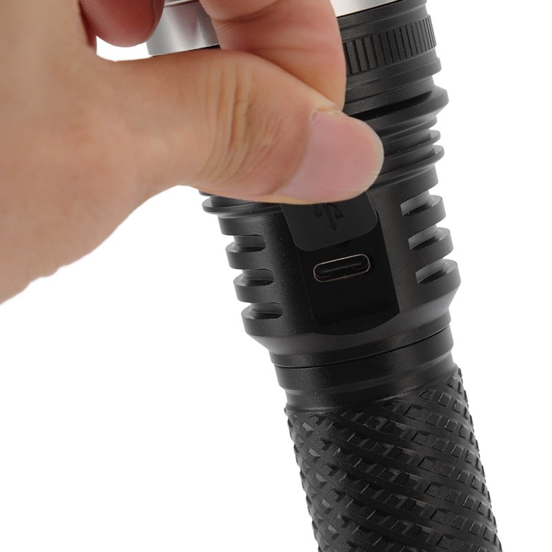 LED Flashlight 2 Levels High Brightness SST40 Wick White Light