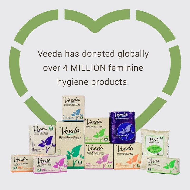 Veeda Natural Cotton Ultra Thin Panty Liners for Women -