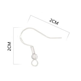 Ohrring Haken,925 Sterling Silber Ohrhaken 200 Stück Nickelfreie Ohrhaken mit Kugel Spule für DIY Ohrhänger Schmuckherstellung Ohring Zubehör