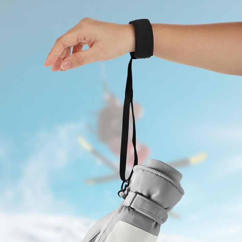 4pcs Ski Glove Straps, Polyester Strong Elasticity Sport Glove Safety