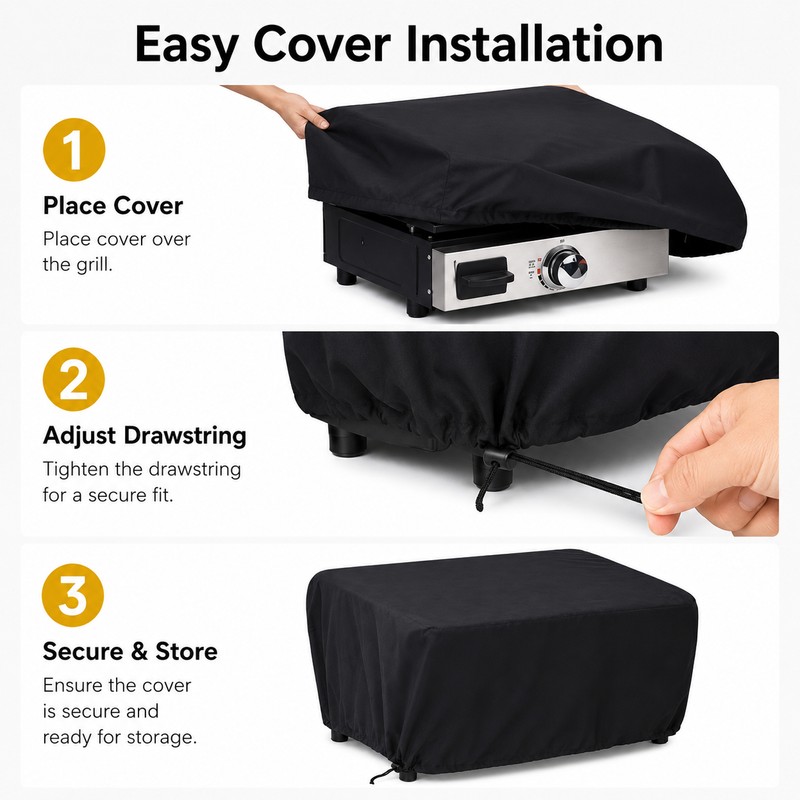 BBQ Grill Cover for Outdoor Cooking – Heavy-Duty Polyester Protection
