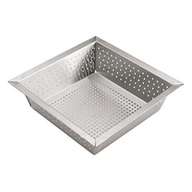 Winco FDS-1010, 10"L x 10"W x 2-5/8"H Stainless Steel Commercial Perforated Floor Drain Strainer