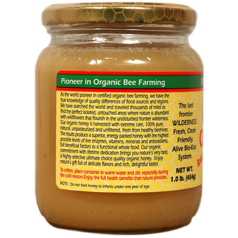 Ys Eco Bee Organic Honey 1 Pound Jar