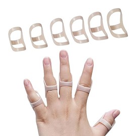 SOFT HOME - Paquete de 6 férulas ovaladas impermeables para dedos para artritis, dedo en gatillo, dedos en martillo - Férulas de dedo en gatillo para pulgar, índice, medio, meñique o dedo anular