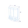 Croydex Triple Soap Dispenser, Shower Dispenser Wall Mounted, Lifts Off