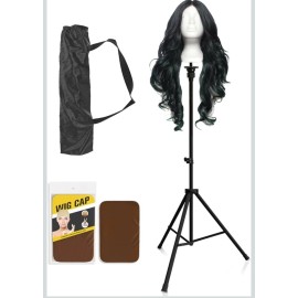 Cytari Mannequin Head Tripod Wig Stand w/ Carry Bag for Cosmetology & Exhibition