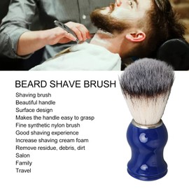 Brocha de Afeitar para Hombre, Brocha de Afeitar con Azul Hecha a Mano, Brocha de Afeitar Profesional para Salón de Belleza, Brochas de Afeitar para el Hogar