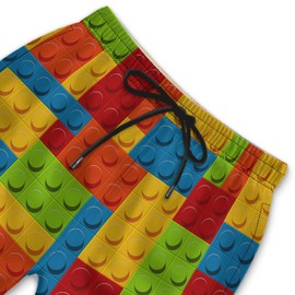 GEPOS Men's Swim Trunks with Funny Print Quick Dry Swimsuits Beach Shorts with Pockets Summer Gifts