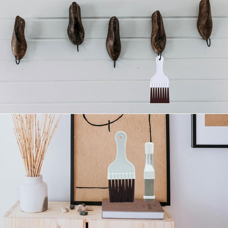 Jiozermi 2 Pcs Brown Air Conditioner Condenser Cleaning Brush Ac