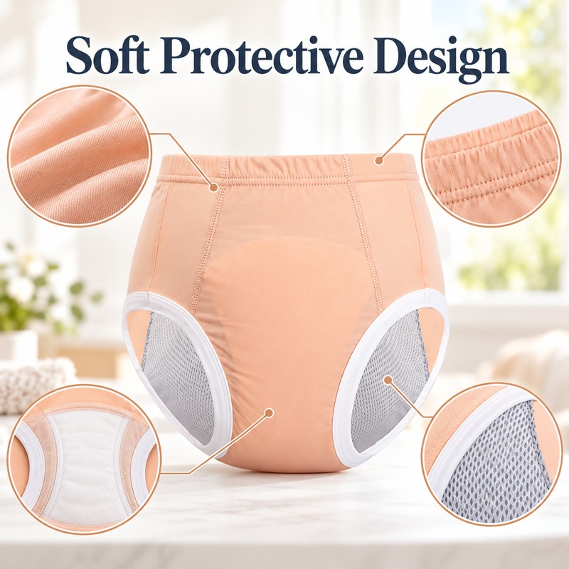 Washable Adult Incontinence Cloth Diaper – Comfortable Cotton Reusable Leak-Resistant