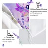 AILONEN Purple Floral Axolotl Duvet Cover Set Twin,Cute Cartoon Lavender
