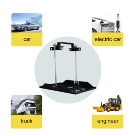 Battery Hold Down Tray Kit Metal Battery Tray Holder with Adjustable Bracket Clamp for Cars Boats Marine