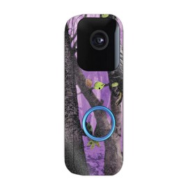 MightySkins Glossy Glitter Skin Compatible with Blink Video Doorbell - Purple Tree Camo | Protective, Durable High-Gloss Glitter Finish | Easy to Apply and Change Styles | Made in The USA