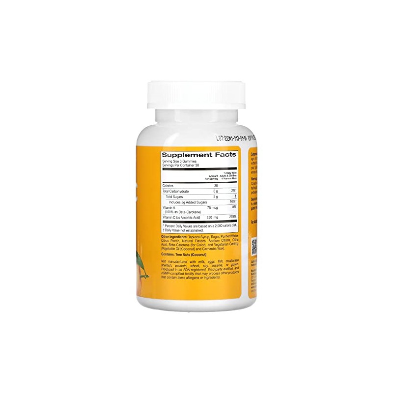 California Gold Nutrition Vitamin C Gummies, Natural Orange Flavor, Gelatin