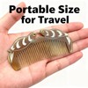 Handmade Buffalo Horn Wide-Tooth Comb, Natural Color, 2 Piece