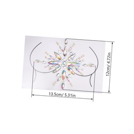 Healeved 4sets Festive Rhinestone Sticker Set Chest Gems Crystals Diy Breast Stickers for Festival