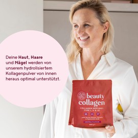 Alpha Foods Collagen powder + keratin + hyaluronic acid [400g] | Premium collagen hydrolyzate | Peptides types 1, 2 and 3 | High-dose collagen powder | Neutral in taste | made in Germany | Alpha Foods