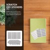 LIOOBO 50pcs Scratch Card Stickers with Silver Film to Write