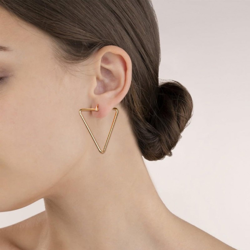 Triangle Earrings for Women Gold Geometric Earrings Minimalist Square Earrings