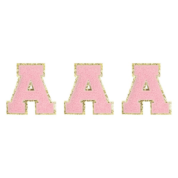 sourcing map Chenille Letters a Patches Large Size 80mm/3.15 Inch