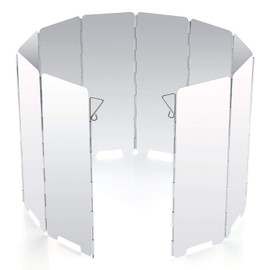 Diswoe Faltbar Aluminium Windschutz, 10 Stücke Outdoor-Aluminium-Windschutz für Campingkocher, Gaskocher