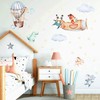 TOARTi Woodland Funny Animals Wall Stickers for Nursery Wall,Airplane Flying