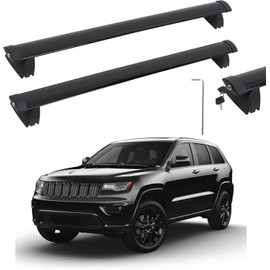 Roof Rack Cross Bars with Lock - Compatible with 2011-2021 Grand Cherokee, Ideal for Rooftop Cargo Carrier, Luggage, Kayak, Bike, and Snowboard