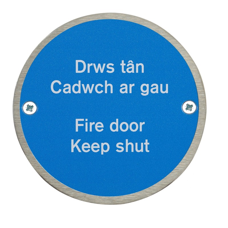 Fire Door Guru® Welsh Fire Door Keep Shut Sign -